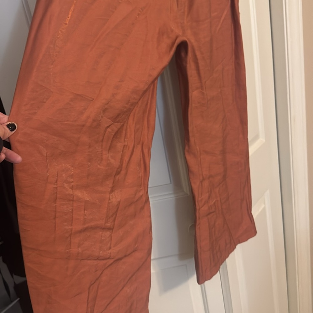 BY SWAN PARIS Orange Pant with Gold Sheen throughout that is simply divine - Picture 10 of 16